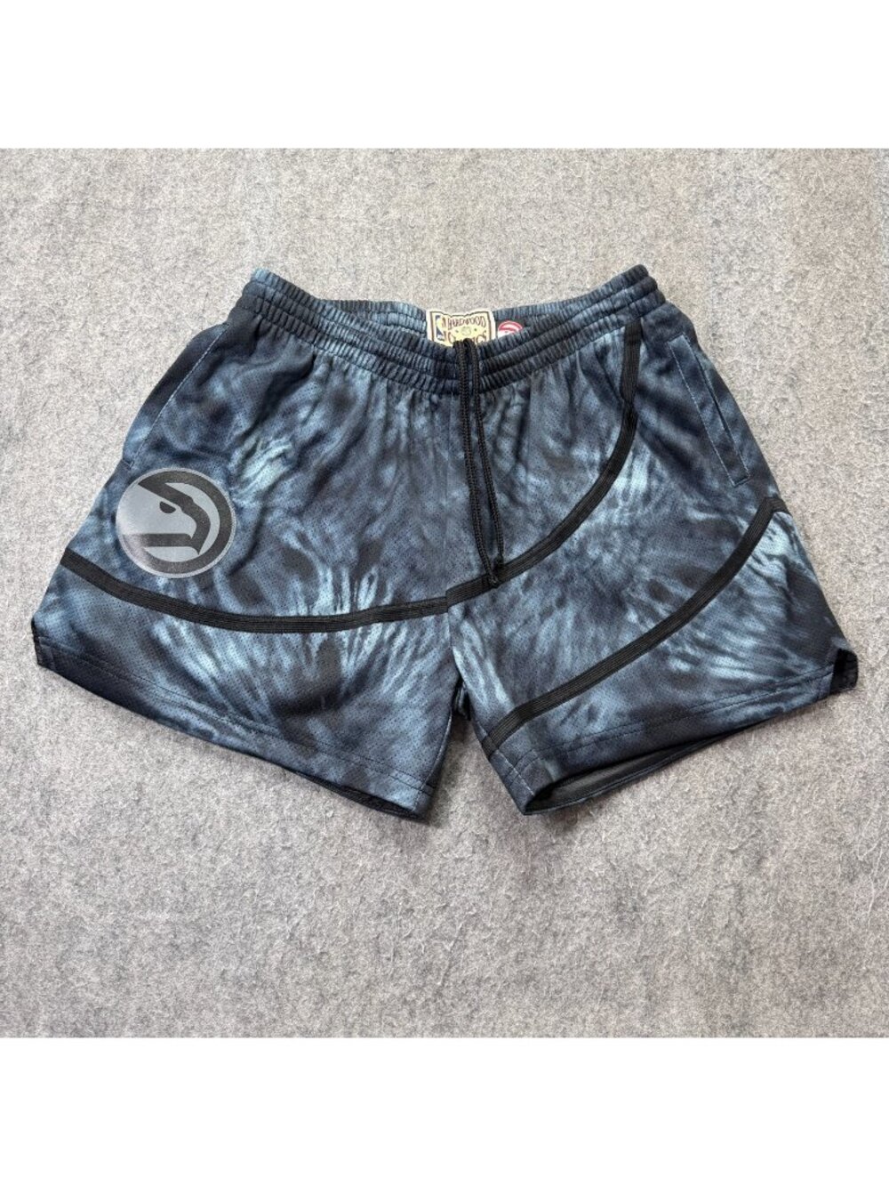 Atlanta Hawks Mitchell & Ness Basketball Shorts Men M Blue Hardwood Classics 4"